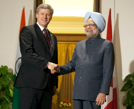 Stephen Harper Manmohan Singh