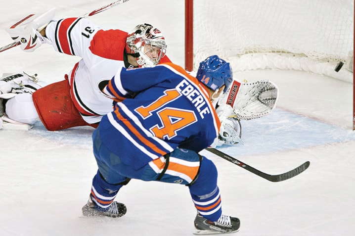 Anton Khudobin, Jordan Eberle