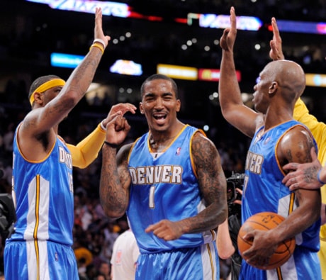 J.R. Smith, Carmelo Anthony, Chauncey Billups