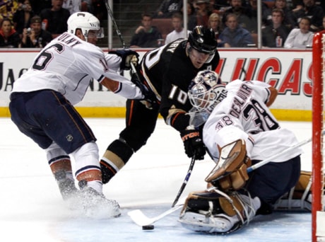 Corey Perry, Jeff Deslauriers, Ryan Potulny