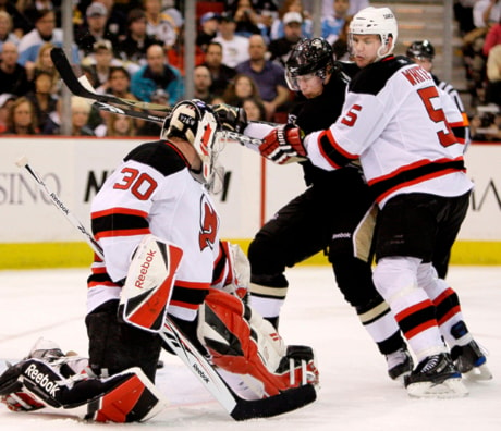 Colin White, Martin Brodeur, Sidney Crosby