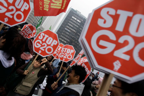 South Korea G20 Protest