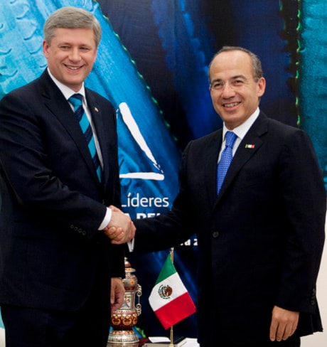 Stephen Harper, Felipe Calderon