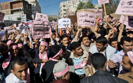Mideast Yemen Protest