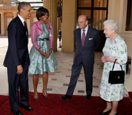 Barack Obama, Michelle Obama, Queen Elizabeth, Prince Philip