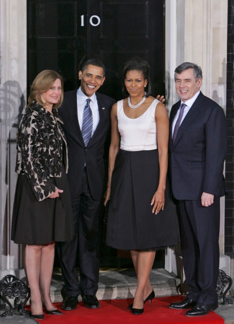 Gordon Brown, Michelle Obama, Barack Obama, Sarah Brown