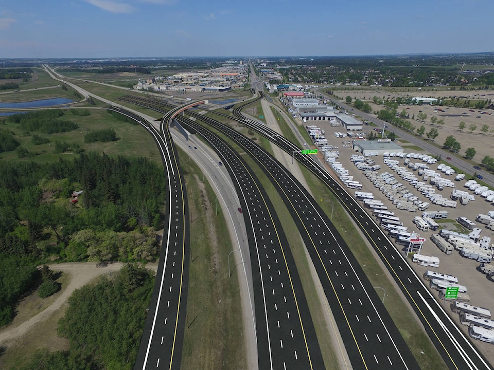 Temporary traffic change on Hwy 2, south of Red Deer - Red ...