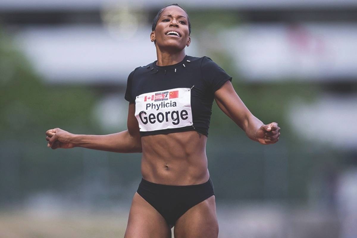 Bobsled bronze medallist Phylicia George is back in sprinting form
