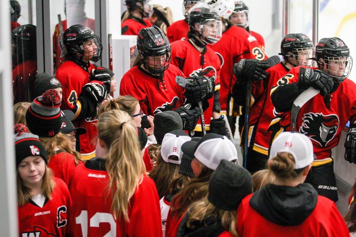 Calgary Inferno and Toronto Furies put on a show for local hockey