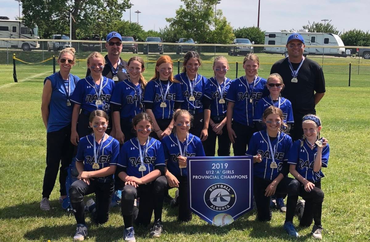 Photo Red Deer Rage U12A win Softball Alberta Provincials Red Deer