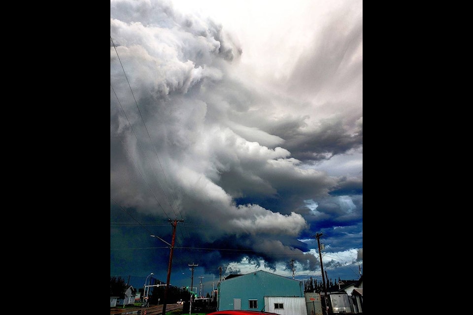 Teresa Ross shares this photo to Facebook on July 31 saying “I love tornadic storms.” The thick dark clouds filled the sky around Sylvan Lake and the surrounding areas Wednesday night.