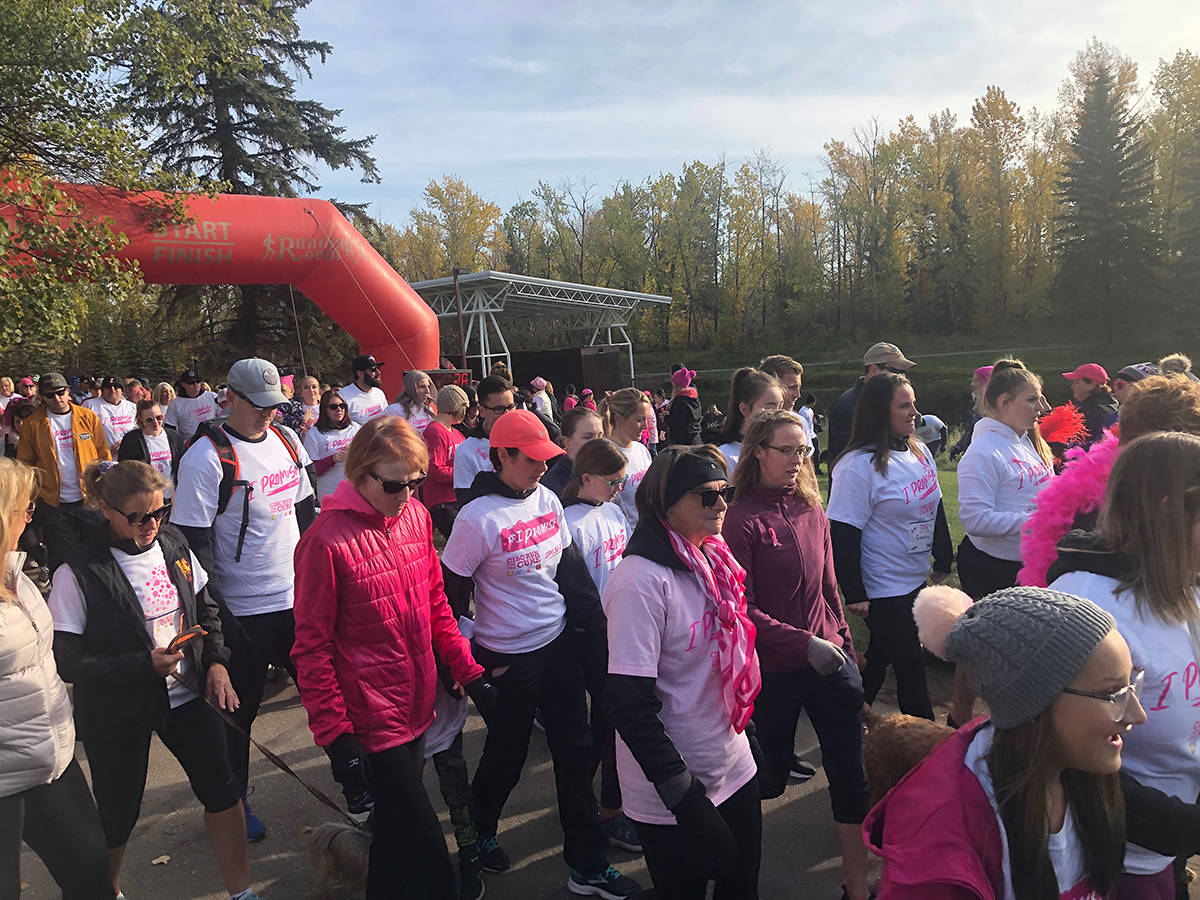 Runners and walkers unite to fight breast cancer in Red Deer Red Deer