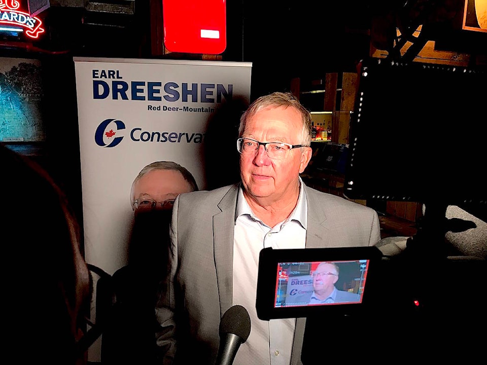 WATCH Conservative incumbent Earl Dreeshen was swept to victory in Red