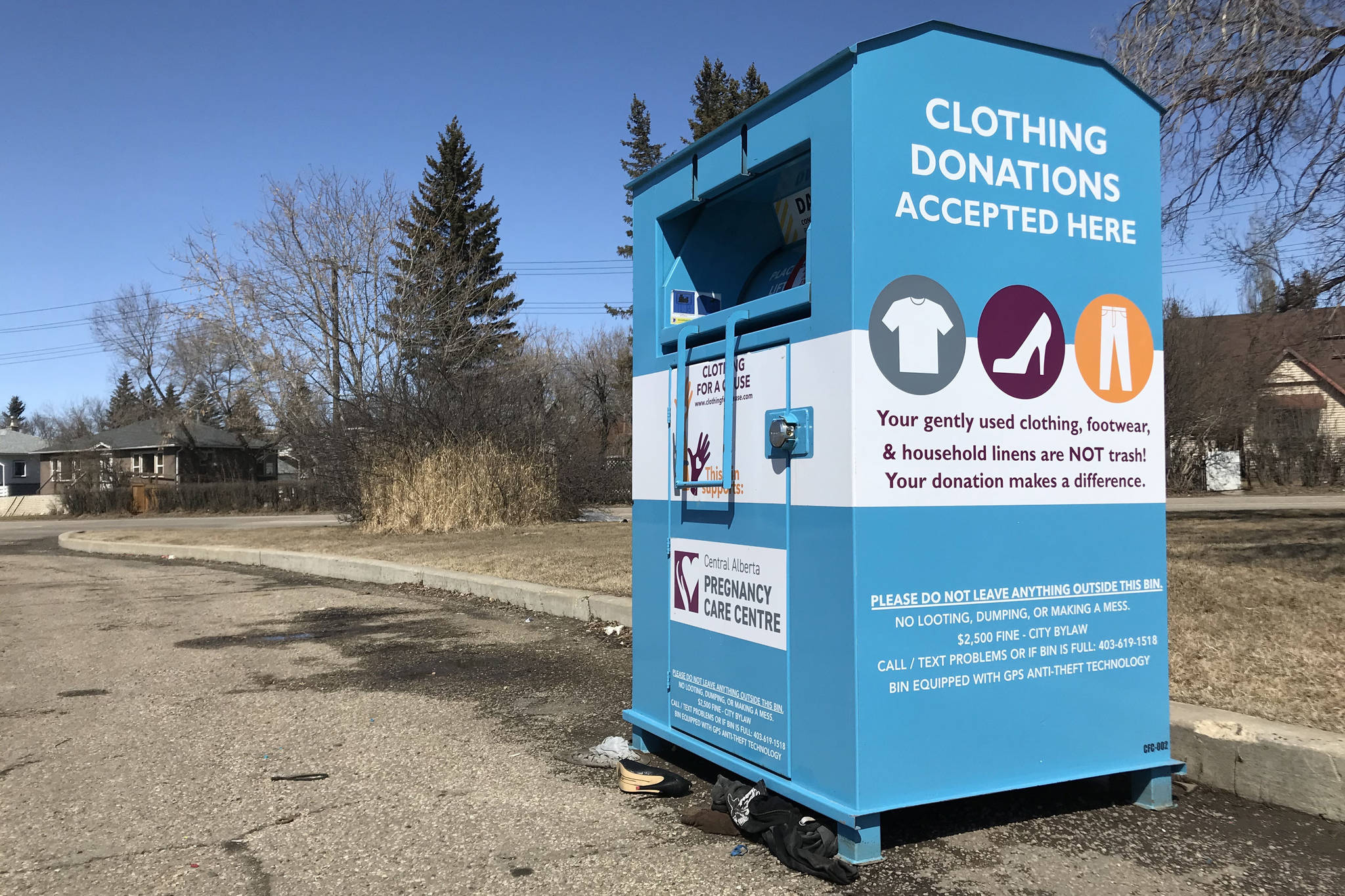 Clothing donation bins closed during pandemic Red Deer Advocate
