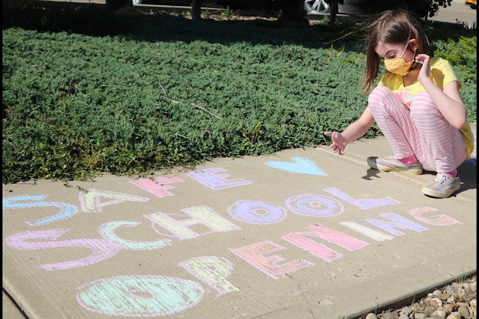 Darrin Thompson’s 8-year-old daughter will go to school this fall despite concerns.. Photo by Jessica Nelson/Lacombe Express