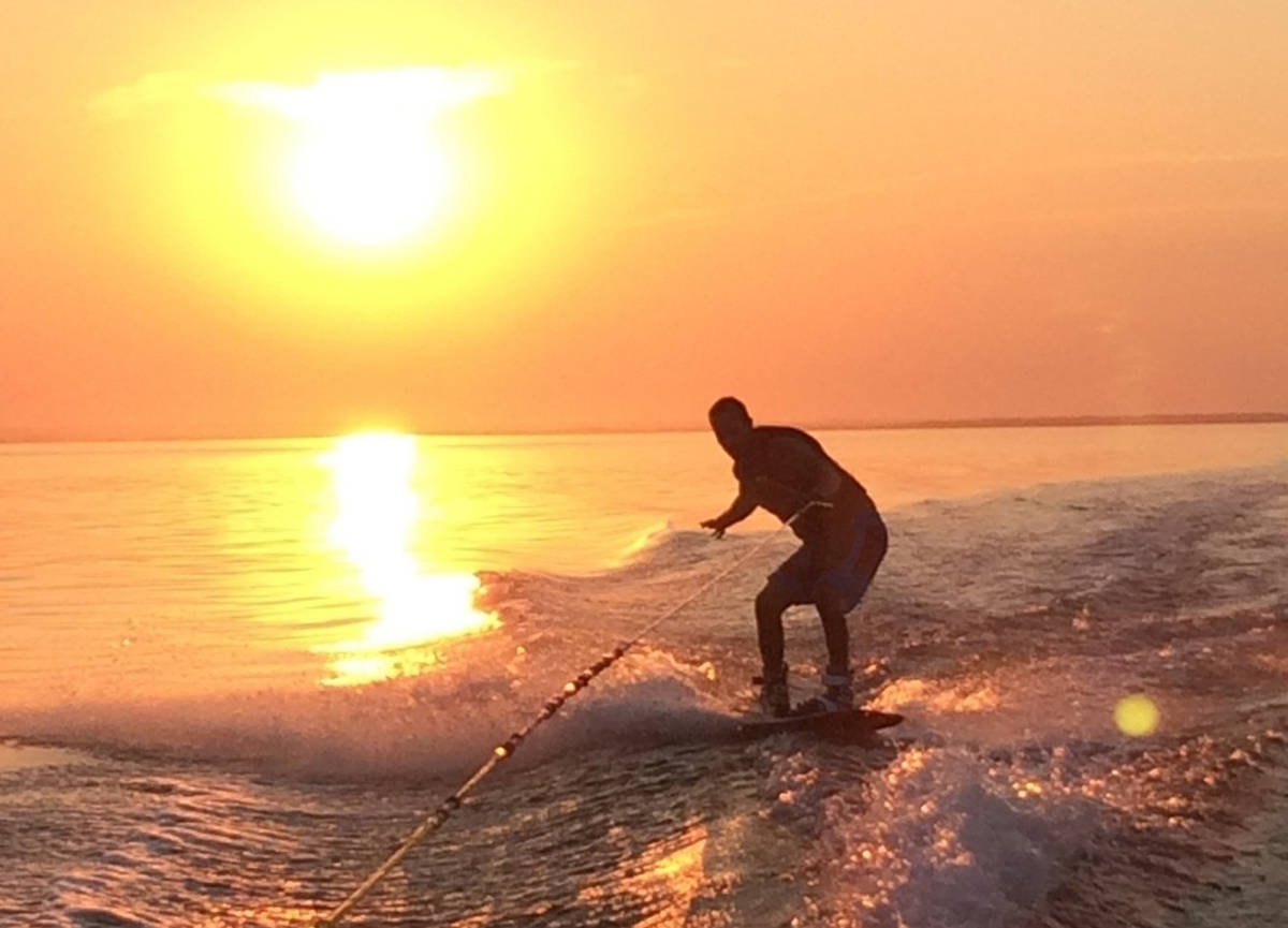 A beautiful sunset to end a fun-filled day