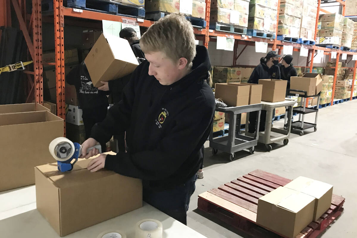 Red Deer Cadets make hampers at Red Deer Food Bank Red Deer Advocate