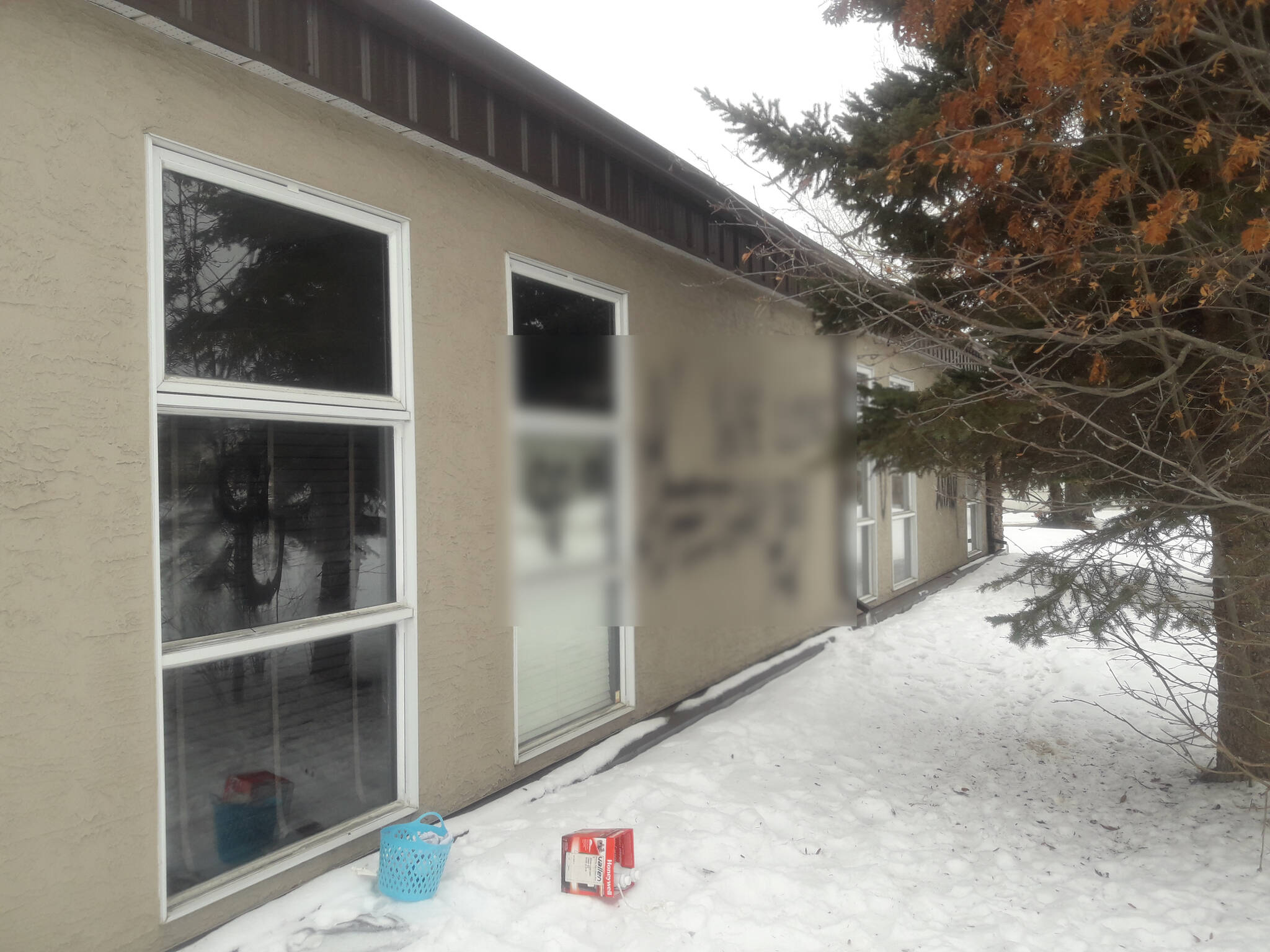 Swastika and other vulgar symbols spraypainted on Red Deer church wall