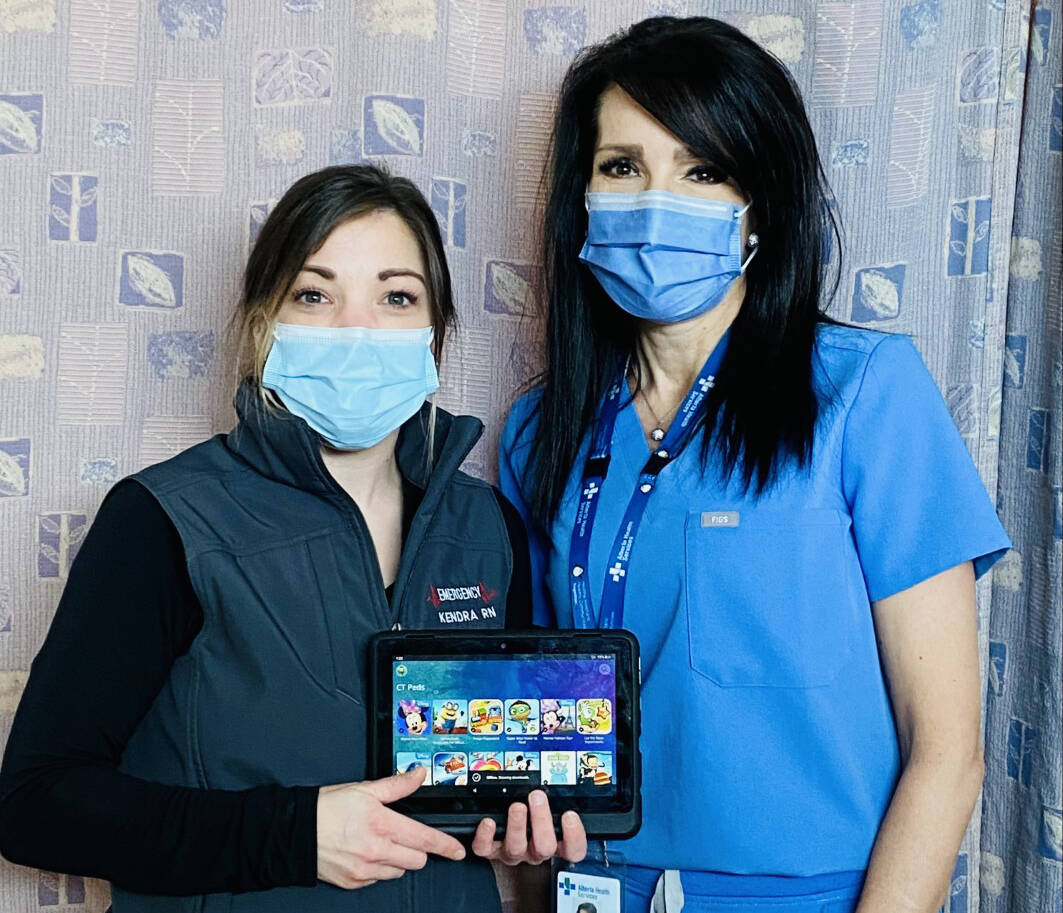 Nurses, Red Deer Regional Health Foundation bring tablets to children