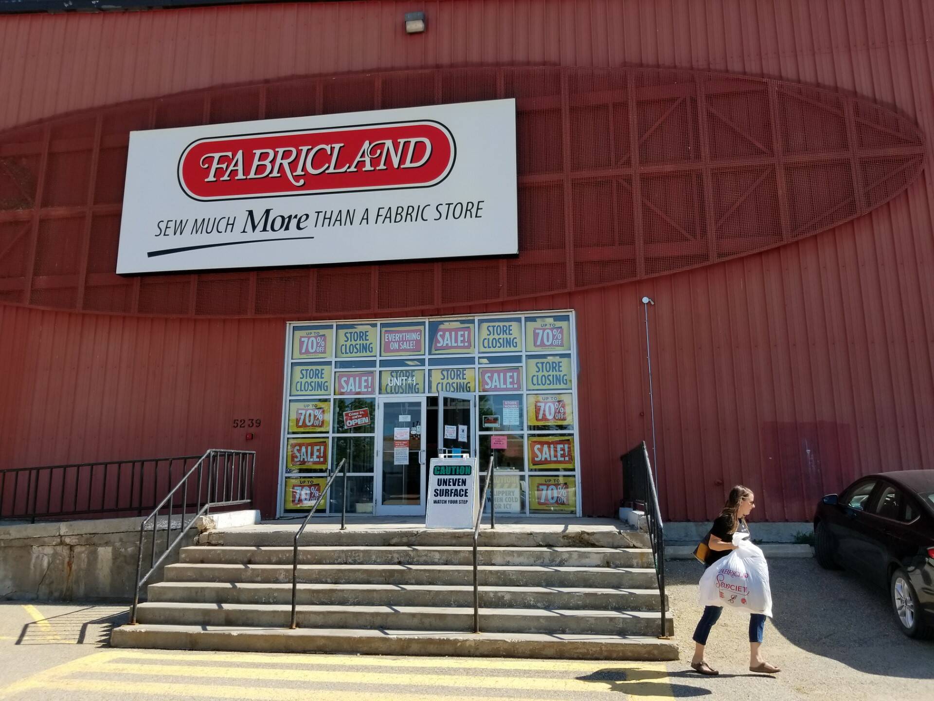 Fabricland will return to Red Deer but search for new site continues, says district manager