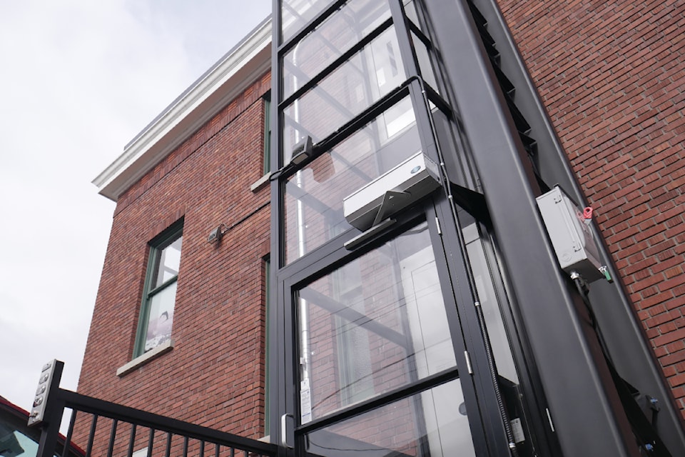 The new wheelchair elevator at Revelstoke Museum and Archives, pictured Monday, March 10.