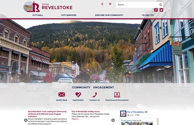 The City of Revelstoke's new website quietly went live last week.