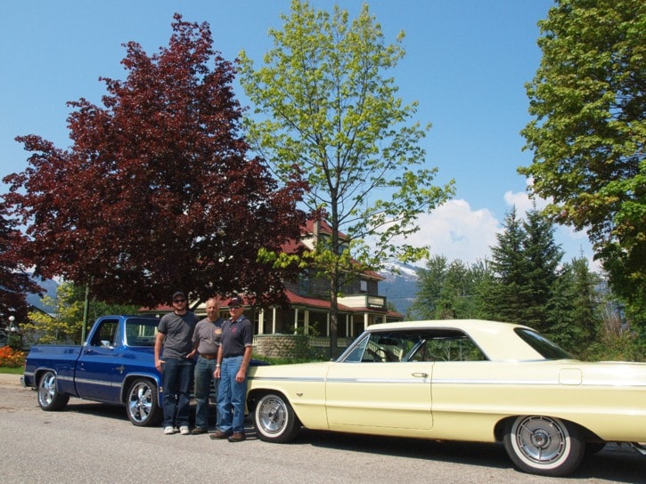 Three generations of Scarcelli car lovers: John Jr., John and Derek.