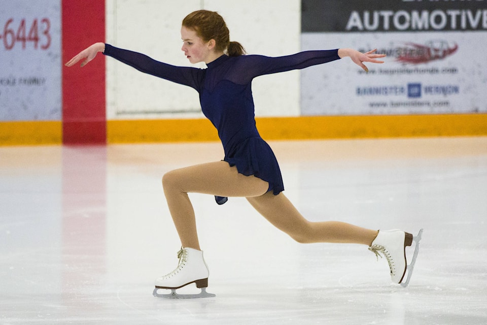 Andie Reynolds performs during the Revelstoke Skating Club’s Christmas Show. (Marissa Tiel/ Revelstoke Review)