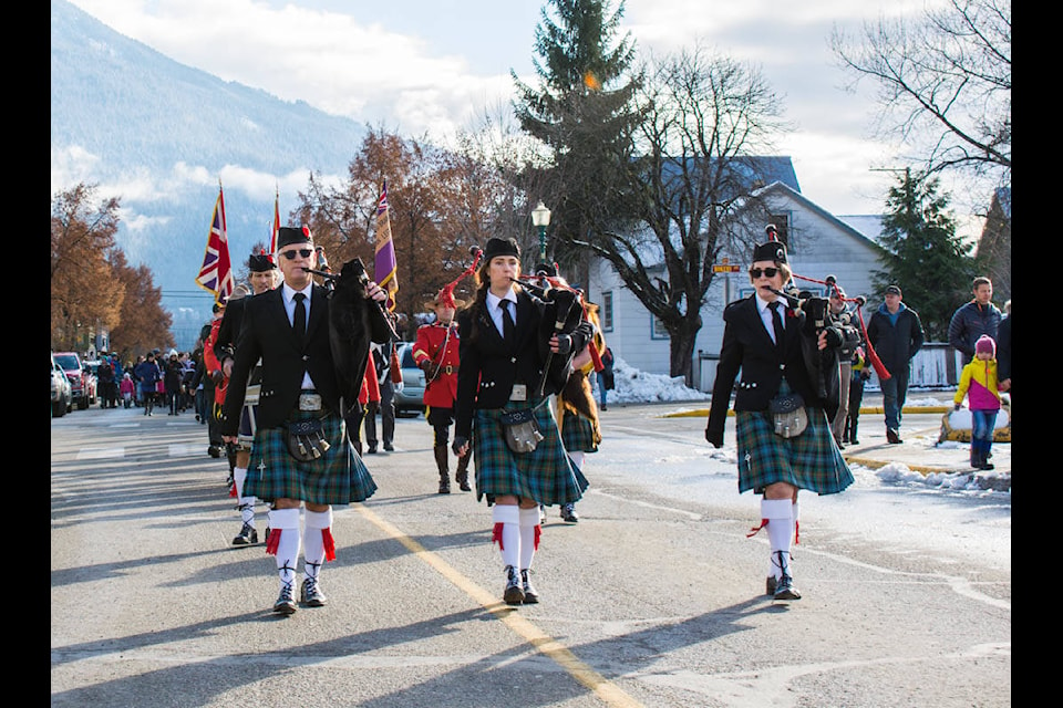 There was a parade on Mackenzie Avenue between 1st Street and 2nd Street (Liam Harrap/Revelstoke Review)