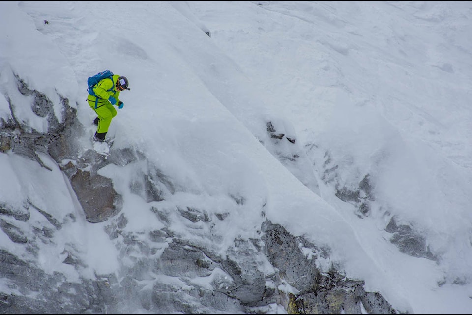 Bright and in sight. A competitor makes a big drop. (Liam Harrap/Revelstoke Review)