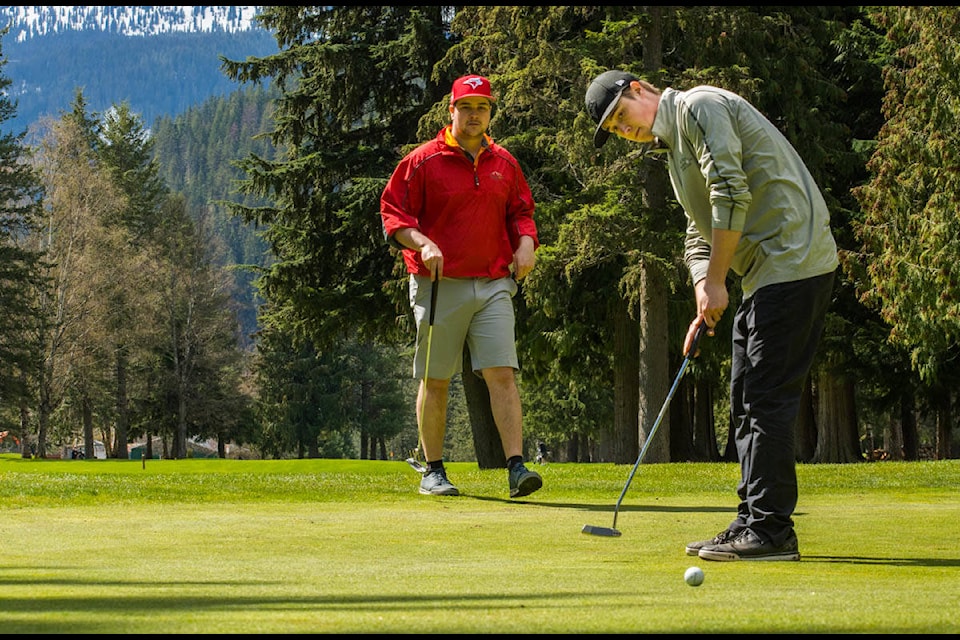 The course was riddled with many golfers for the first swings of the season. (Liam Harrap/Revelstoke Review)