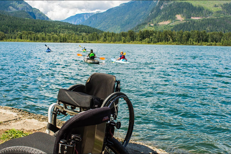 Both Bolt and Ethan Krueger left Revelstoke on July 2. The trip from Revelstoke to Nelson is 250 kilometres. Both athletes have severe spinal cord injuries and cannot walk. (Liam Harrap - Revelstoke Review)