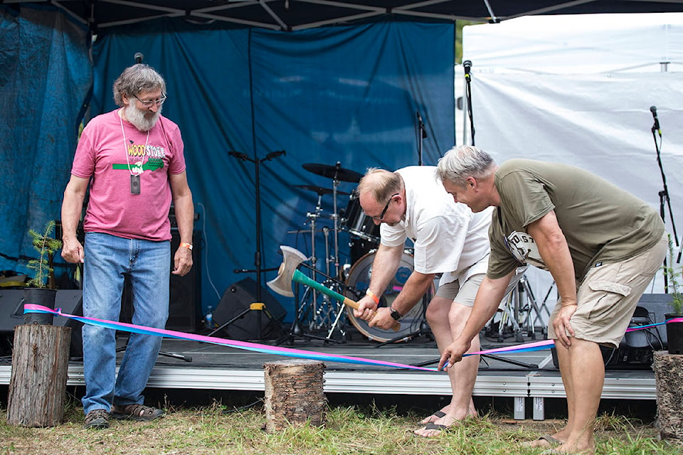 The BC Interior Forestry Museum’s Riverside Forest Walk was officially opened at Woodstoke, a music festival put on by the museum over the weekend at the location. (Jocelyn Doll/Revelstoke Review)