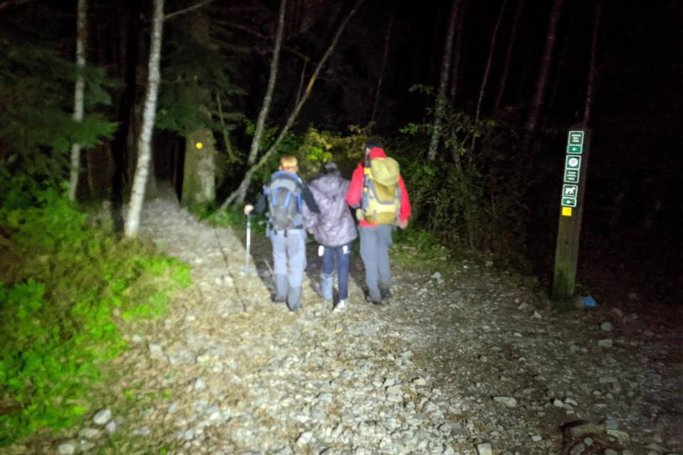 North Shore Rescue was called out to help a hiker left stranded by her group on Rice Lake trail in Vancouver on Sept. 29, 2019. (North Shore Rescue Facebook)