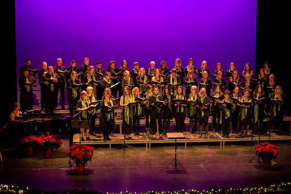 The Revelstoke Community Choir performed their holiday show on Dec. 8 and 9 at the Revelstoke Performing Arts Centre. (Jocelyn Doll/Revelstoke Review)