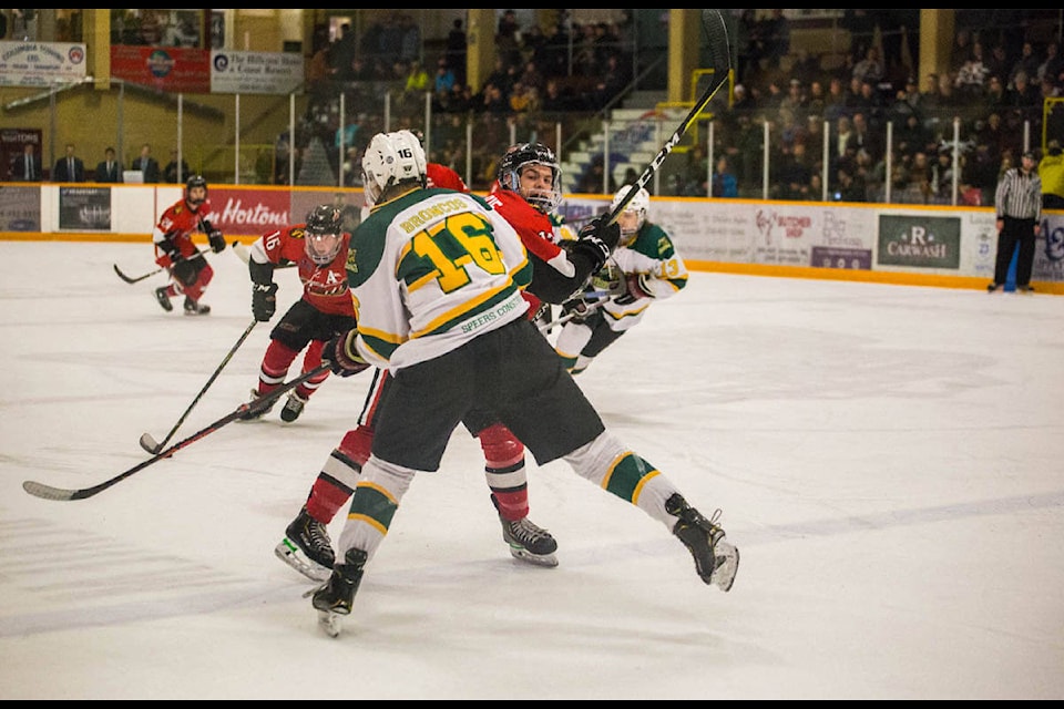 On Saturday the Grizzlies played Chase Heat, winning 8:2. (Liam Harrap/Revelstoke Review)