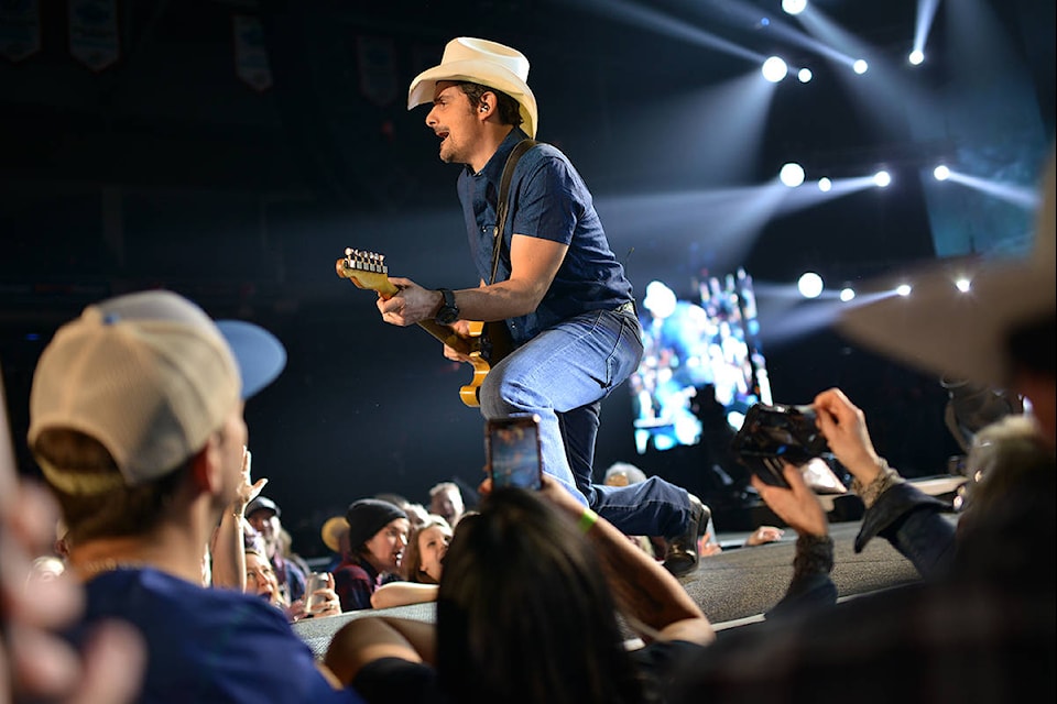 Brad Paisley performed with MacKenzie Porter at the South Okanagan Events Centre on Friday, March 6. (Phil McLachlan - Western News)