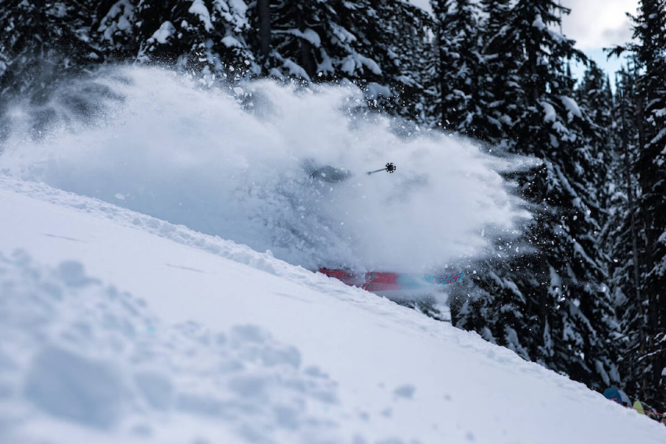 Shredding powder at day one of the King and Queen of the Mountain event at Revelstoke Mountain Resort on Mar. 5. (Photo by Felix Gerz)