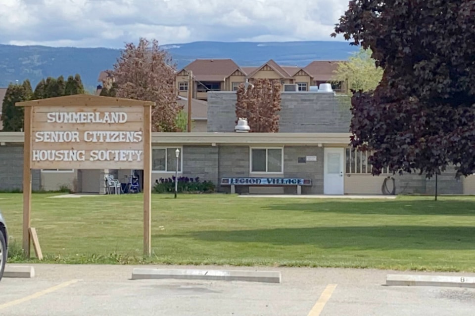 Parkdale Place Housing Society has a proposed development for the Legion Village property in Summerland. (John Arendt - Summerland Review)