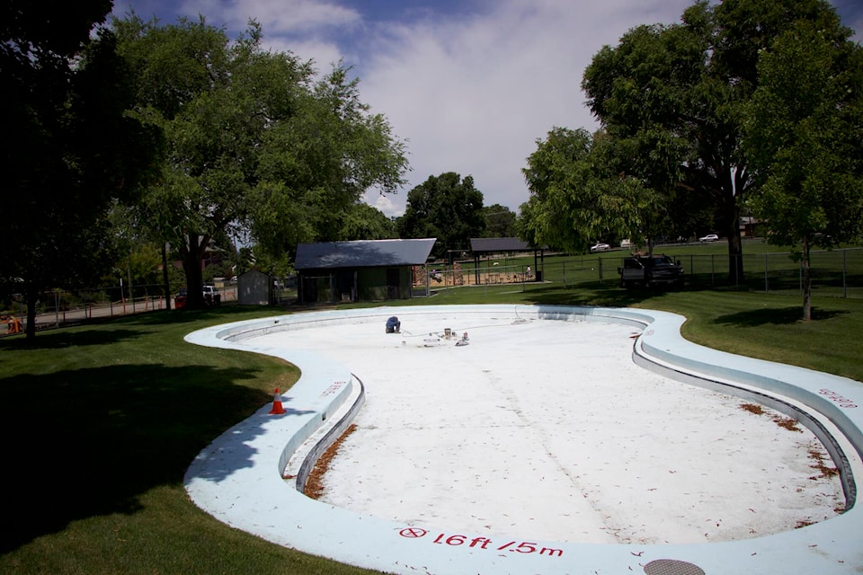 The long-standing trees in Lakeview Park around the Peanut Pool are coming down to make way for the new pool and spray park. (Morning Star file photo)