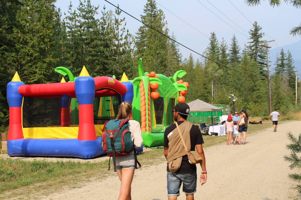 The main entrance had food trucks, bouncy castles, and painting. (Zachary Delaney)