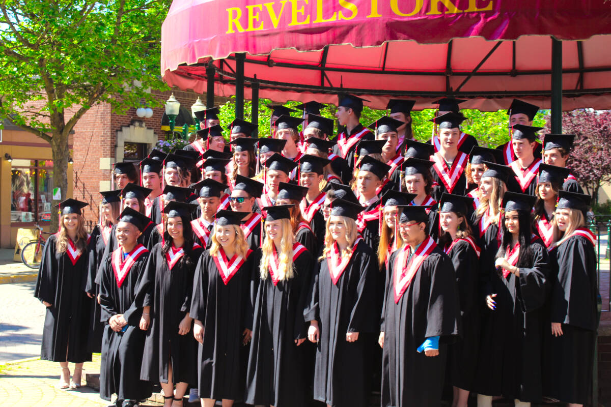 The graduating class of 2022. (Josh Piercey/Revelstoke Review)