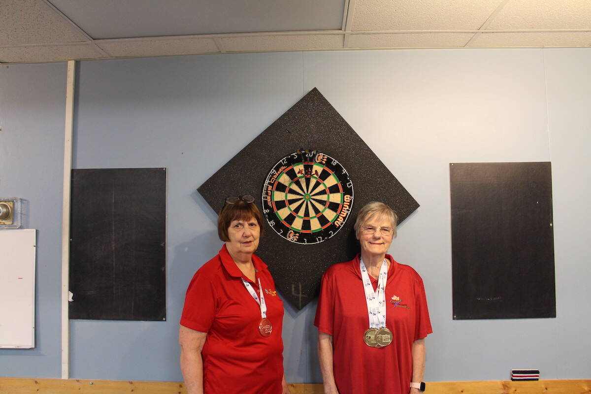 Linda Bruder and Carol Christiansen, who both medaled in Kamloops at the Senior Canada Games. (Zachary Delaney)