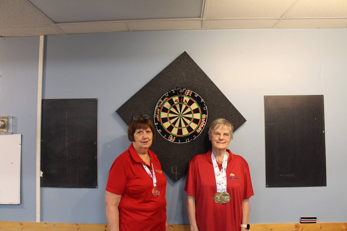 Linda Bruder and Carol Christiansen, who both medaled in Kamloops at the Senior Canada Games. (Zachary Delaney)