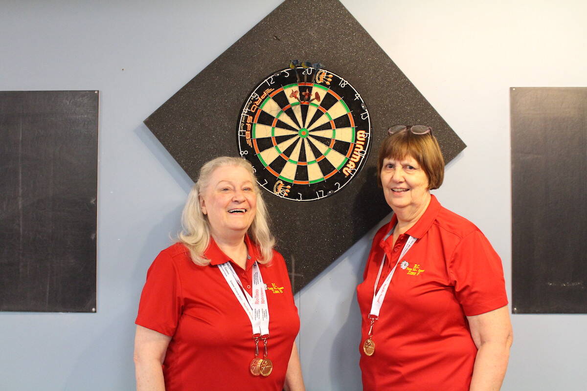 Ruth Boettger and Linda Bruder, who won gold in doubles together at the BC Games. (Zachary Delaney)