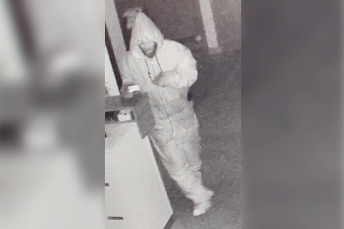 A still image from the security cameras at Jacobson Ford showing the suspect who stole the vehicle. (Contributed by Dan Berg)