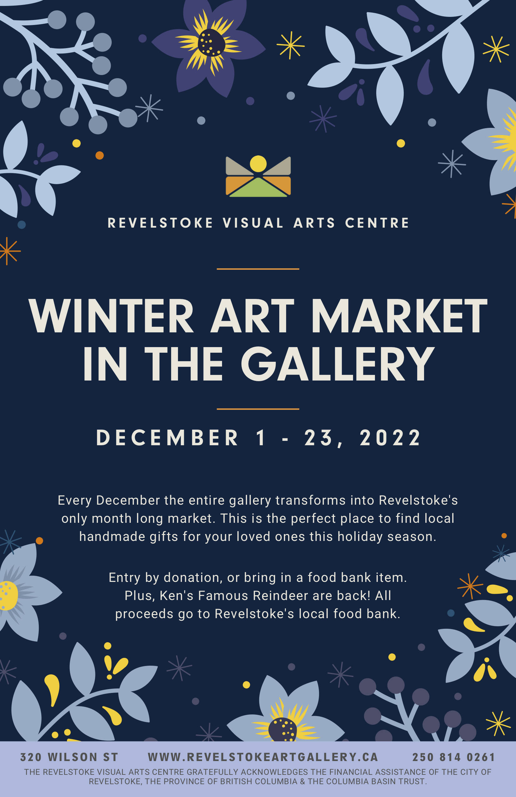 Poster for the Winter Art Market in the Gallery. (RVAC)
