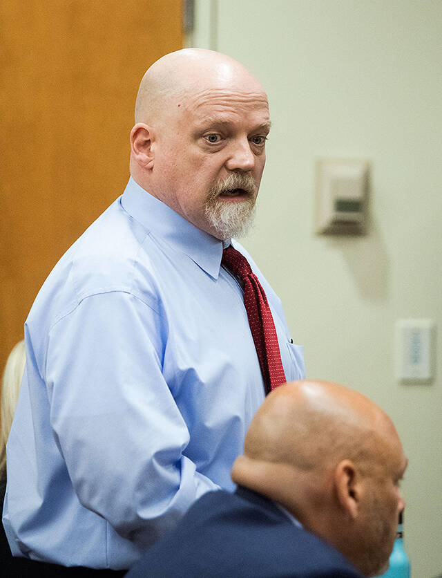 William Talbott II at the Snohomish County Courthouse on July 24, 2019 in Everett. (Andy Bronson / The Herald)