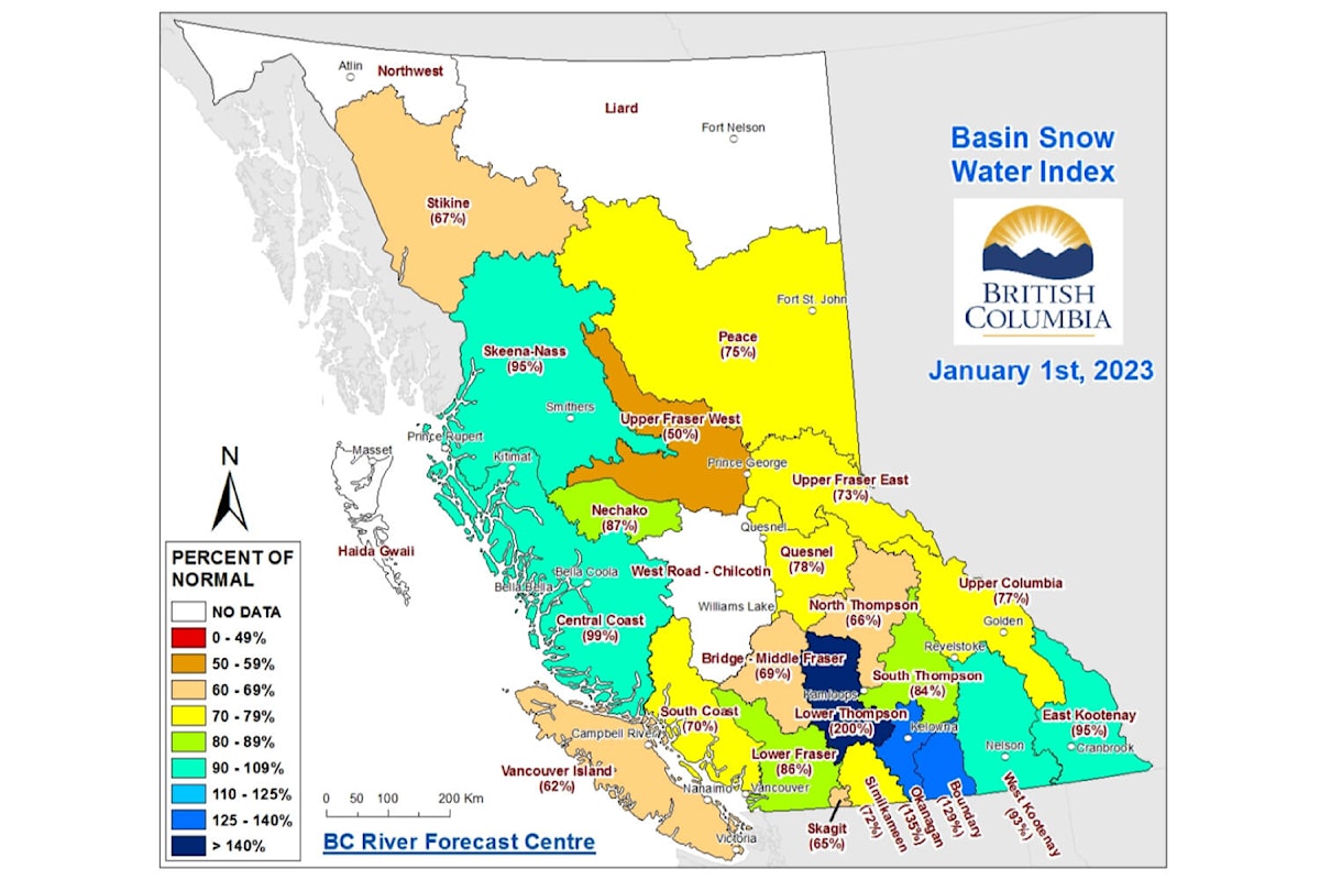 Low snow measurements recorded in much of B.C. Revelstoke