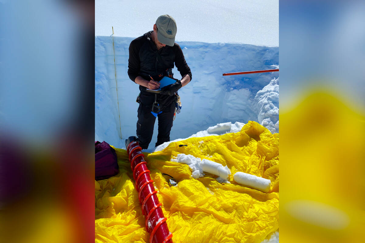 Field work on the Illecillewaet Glacier. (Contributed by Michel Beauchemin)